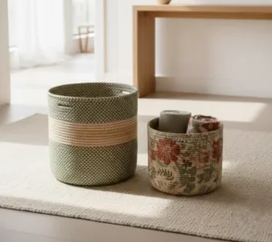woven storage baskets interior home furnishing